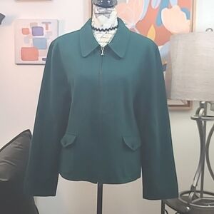 Harris / Wallace wool blend zip front jacket made in Poland